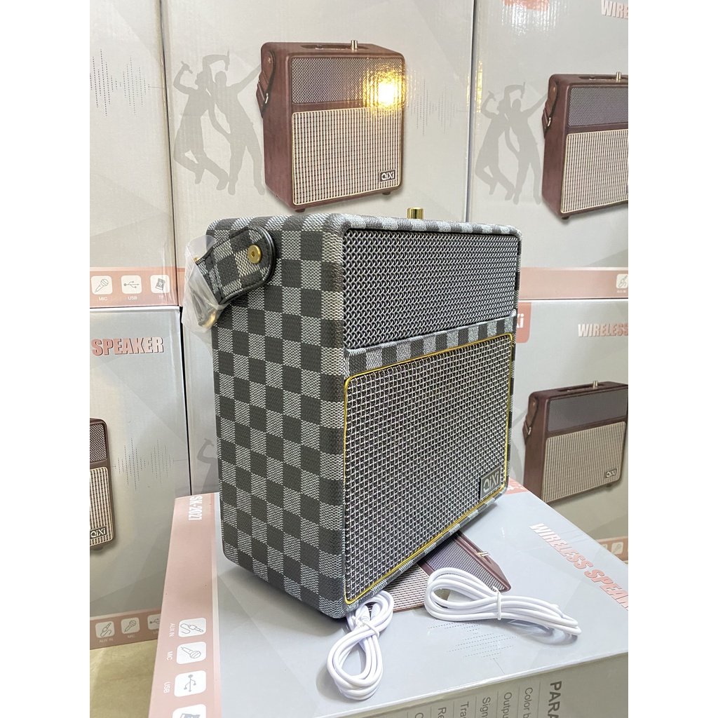 Loa Bluetooth Qixi mẫu mới SK-2027 Âm Thanh Siêu Đỉnh Tích Hợp Cổng Micro 6.5 Karaoke Micro Không Dây BH 12 Tháng