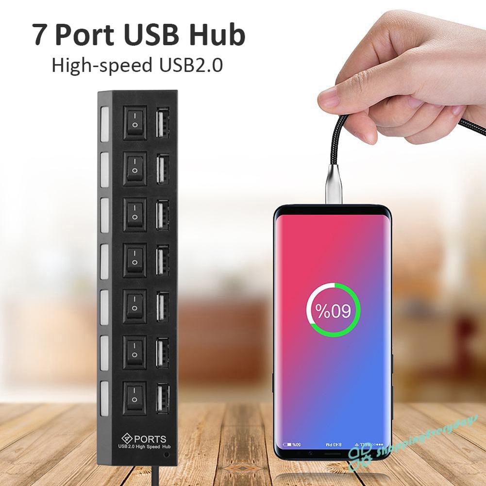 Bộ Chia 4 / 7 Cổng Usb 2.0 Tốc Độ Cao 480mbps