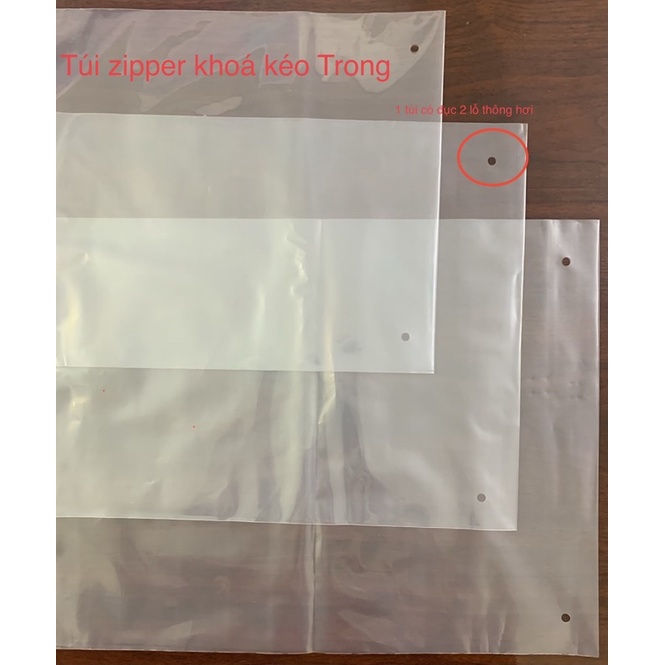 Túi Zip KHÓA KÉO TRONG   đựng quần áo