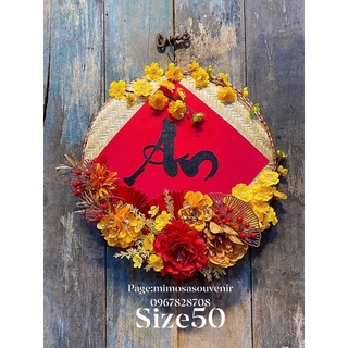 mẹt tết treo tường may mắn ( size 50 - đường kính )
