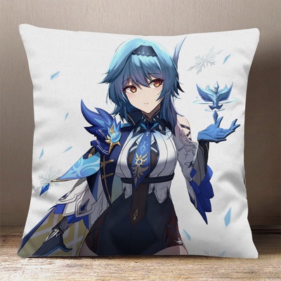 (nhiều mẫu) Gối IN HÌNH Eula Genshin Impact game chibi gồm cả vỏ và ruột êm ái chất đẹp