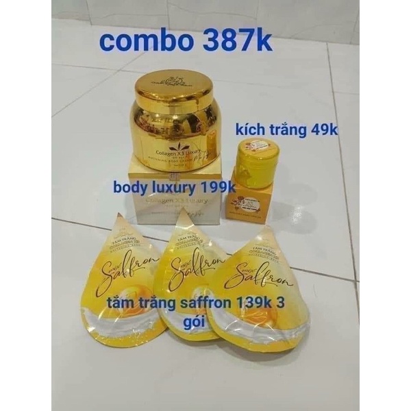 combo 3 món x3 collagen đông anh (tắm trắng+kích trắng+body)