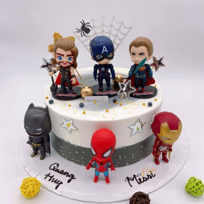 Set 6 siêu anh hùng trang trí bánh