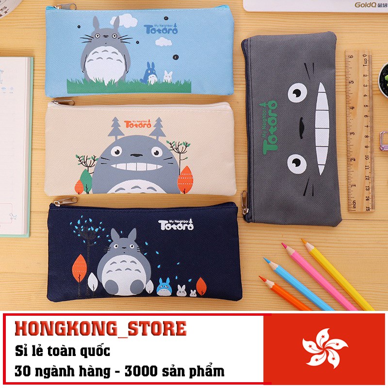 Túi vải đựng đồ dùng học tập TOTORO - Túi đựng bút viết siêu cute