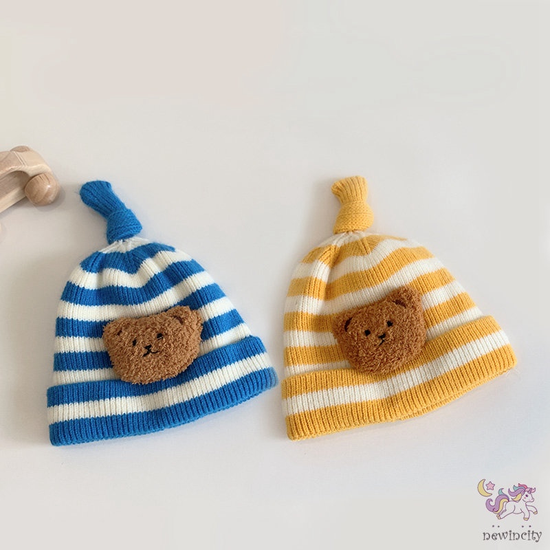 Mũ Len Giữ Ấm Thu Đông Hàn Quốc Dễ Thương Cho Bé