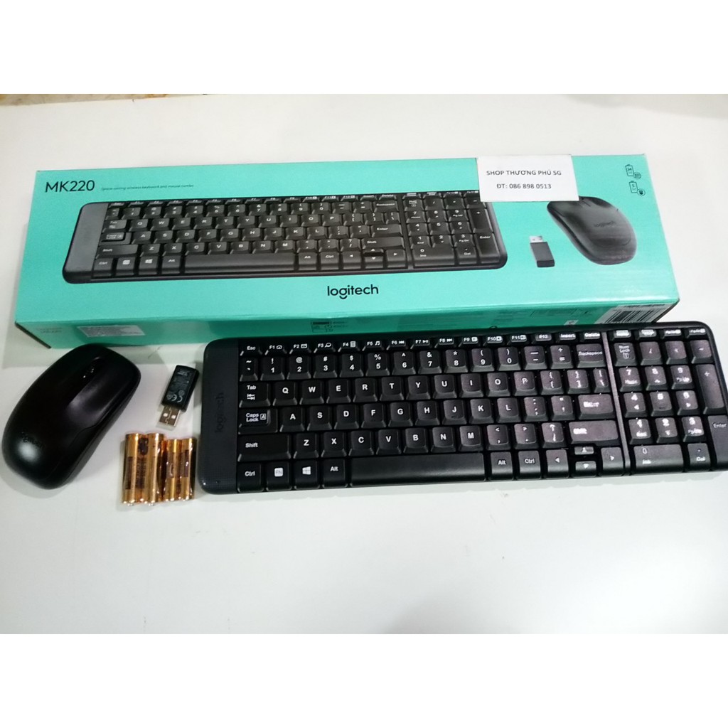 Bộ phím chuột không dây Combo Keyboard - Mouse Logitech - MK220