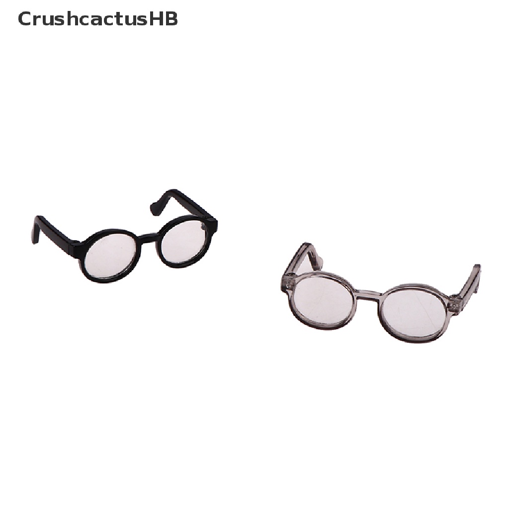 [CrushcactusHB] Plush Doll Glasses Accessory Round Frame 6.5/9.5cm Eyewear Clear Lens Hot Sell