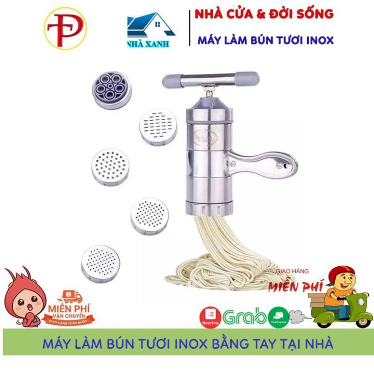 Máy Làm Bún, Mỳ Tươi Tại Nhà Bằng Inox, Tặng Kèm Bộ 5 Size Bún