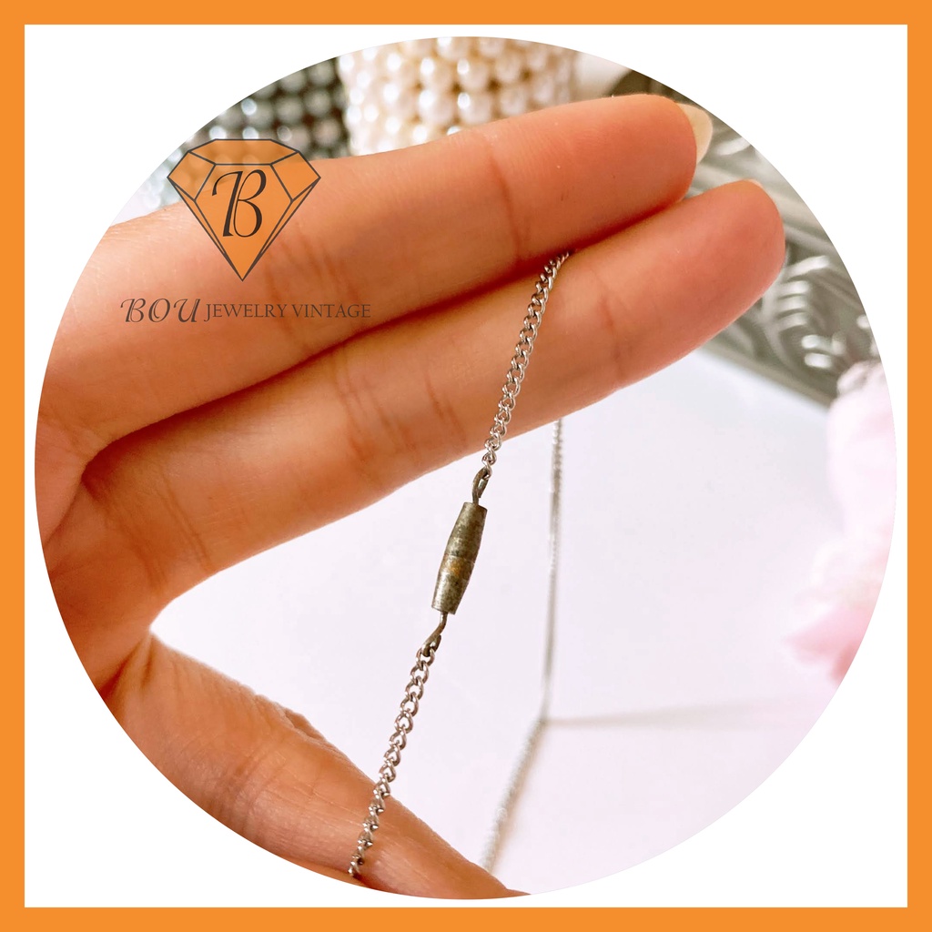 DÂY CHUYỀN HÌNH TRÁI TIM SECONDHAND TRANG SỨC SI NHẬT BẢN BOU JEWELRY VINTAGE MÃ VC314