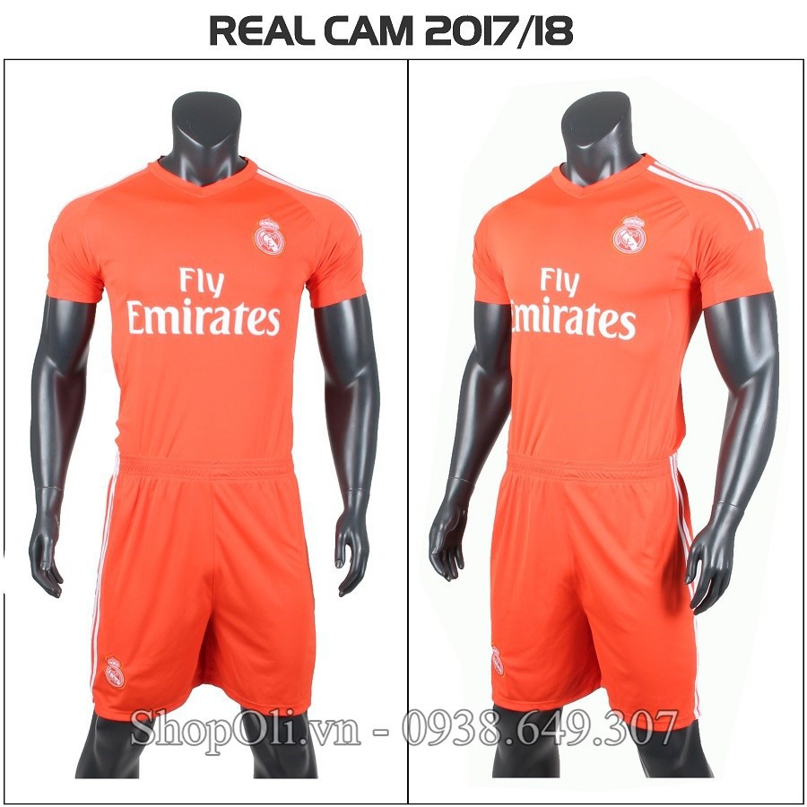 Quần áo bóng đá Real cam 2017-2018