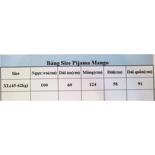(Bán sỉ) Đồ bộ Lụa MANGO TK Cao Cấp