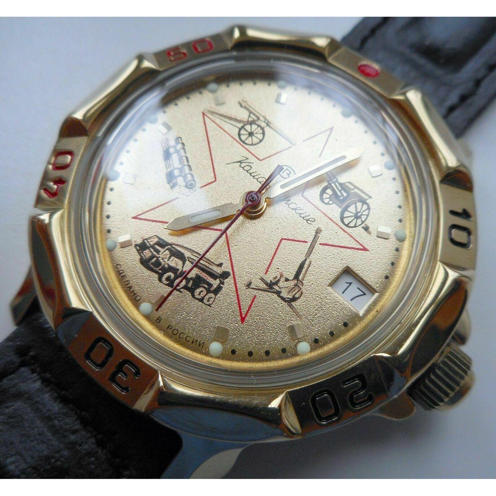 Đồng hồ nam Vostok máy cơ lên giây, size mặt 40, size dây 18. Đồng hồ Nga Vostok Komandirskie 819213