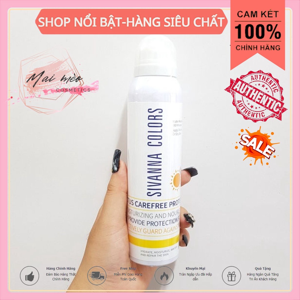 Kem xịt chống nắng SIVANNA COLORS SPF50 PA+++ trắng da