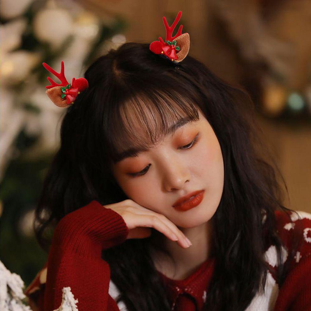1 Cặp Kẹp Tóc Hình Ông Già Noel Trang Trí Giáng Sinh Dành Cho Bạn Gái