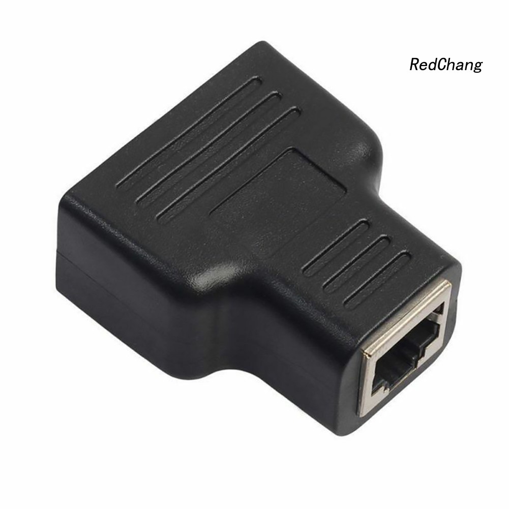 -SPQ- 1 to 2 Ways LAN Ethernet Network Cable RJ45 Female Splitter Connector Adapter