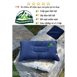 Gối hơi xếp gọn chuyên dụng cho cắm trại dã ngoại du lịch - phuotXcamping