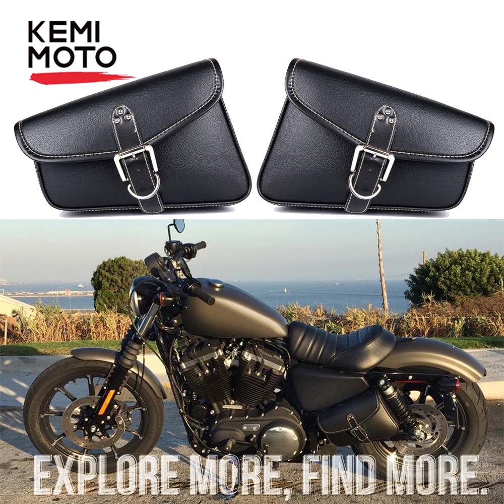 Túi Da PU Gắn Yên Xe Mô Tô Sportster 883 1200XL Chống Thấm Nước