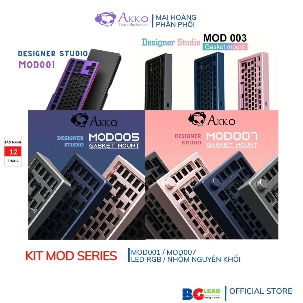 Bộ sưu tập KIT Bàn phím cơ Akko Designer Studio MOD Series - (Hotswap 5 pin|Led RGB|Lót Foam tiêu âm)