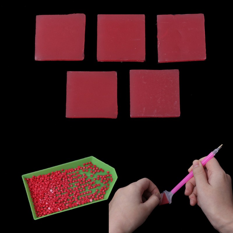 Set 5 keo dán làm tranh đính đá 5d DIY kích thước 2x2cm