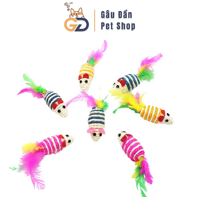 Chuột Đồ Chơi Cho Mèo - Chuột Sisal Cho Mèo Vờn