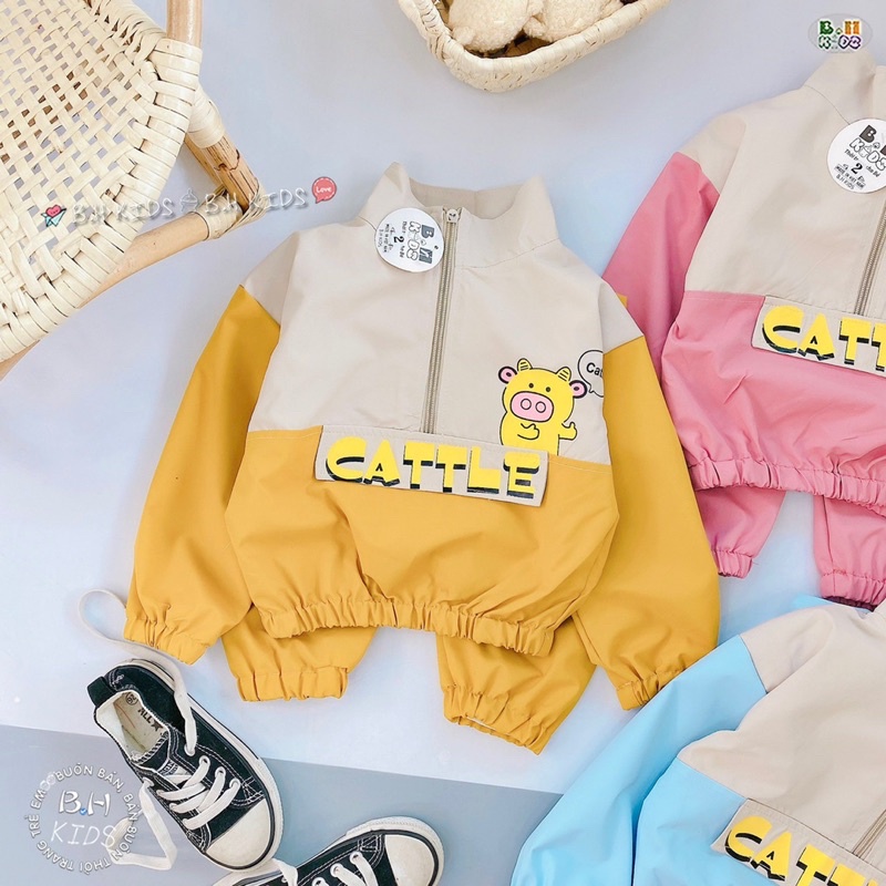 Bộ quần áo , bộ gió thể thao kiểu dáng cute cho bé trai bé gái 10-20kg