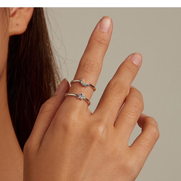 Vòng tay Bamoer SCB227 bạc 925 hình ngôi sao thời trang dùng làm quà tặng cho nữ