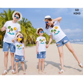 Áo gia đình đi biển chất cotton loại 1 bán shop đủ màu đủ size