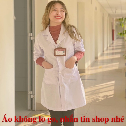 Áo blouse nam nữ dài tay ngắn tay kaki co giãn cao cấp logo thêu in theo yêu cầu (áo blue bác sĩ, dược sĩ) | BigBuy360 - bigbuy360.vn