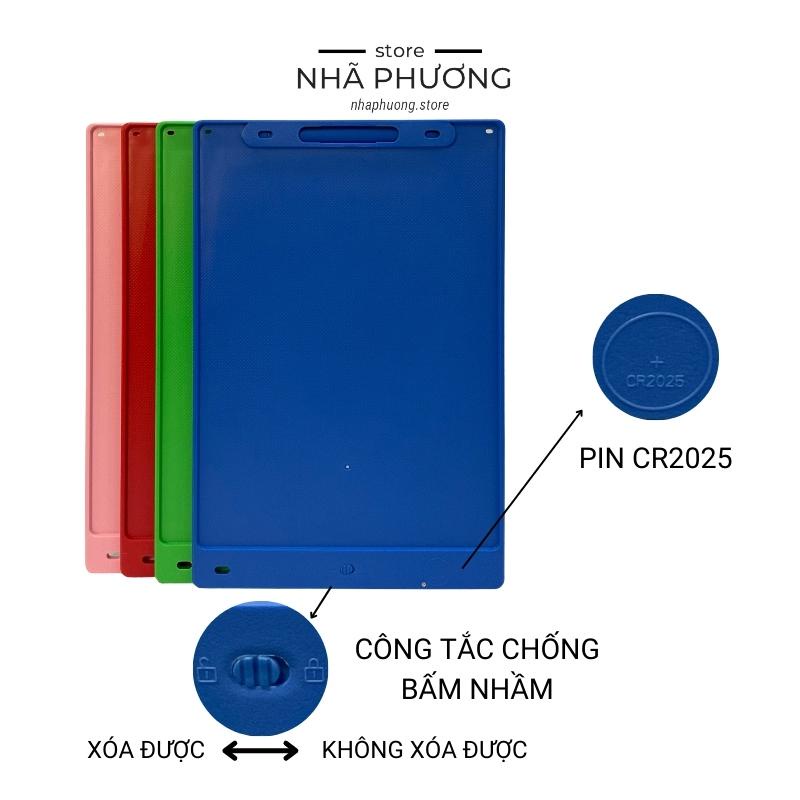 Bảng Tự Xóa Thông Minh Cho Bé Viết Vẽ Màn Hình LCD 8.5,10, 12 inch