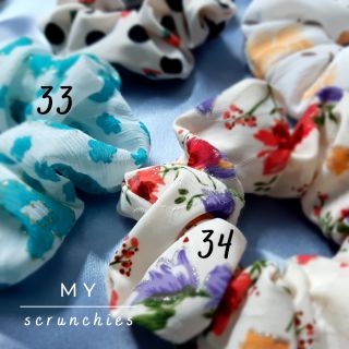 Floral Scrunchies/ Dây cột tóc kim tuyến