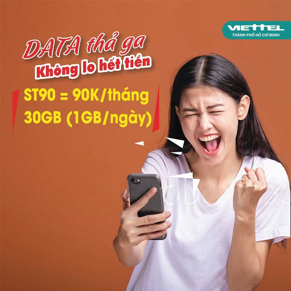 Sim 4G Viettel ST90 thoải mái Data không lo về giá