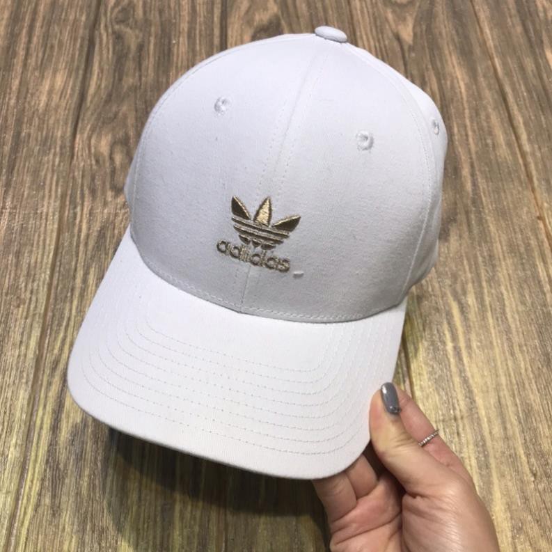 Mũ Adidas trắng logo thêu vàng[hàng xịn[ ⚡