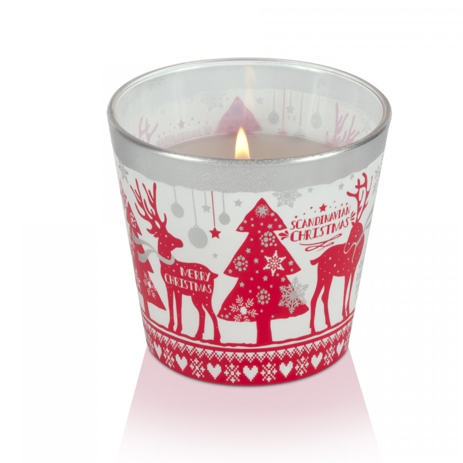 Ly nến thơm Bartek Candles BAT9122 Christmas Scandinavian 115g (Hương gừng, táo, quế)