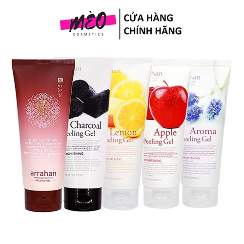 Gel Tẩy Da Chết Hoa Quả Làm Trắng Da – Arrahan Whitening Peeling Gel 180mlDành Cho Da Dầu, Lỗ Chân Lông To