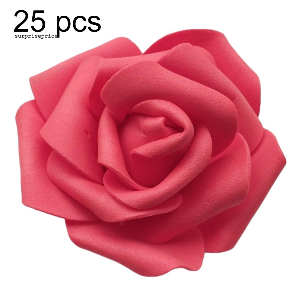 Set 25 / 50 / 100 Bông Hoa Hồng Xốp PE Tự Trang Trí Tiệc Cưới