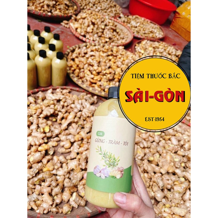 Cốt Gừng Tràm Tỏi - Nước Tắm Bé An Toàn Chai 600ml