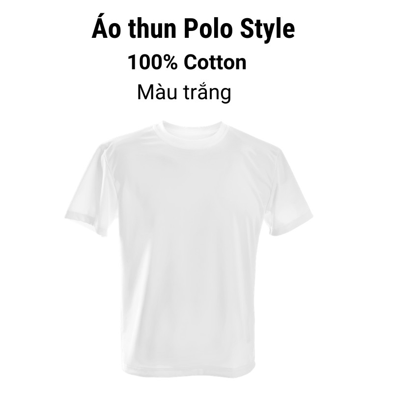 Áo thun Unisex 100% Cotton form dáng ngắn Polo Style, thoáng mát, hút mồ hôi, mặc thoải mái