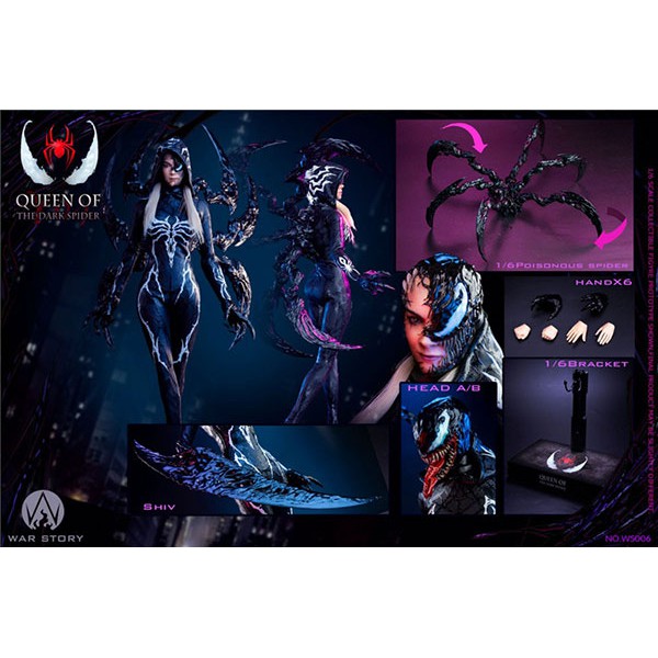 Mô hình 1/6 War Story She-Venom Queen of the Dark Spider phiên bản cao cấp