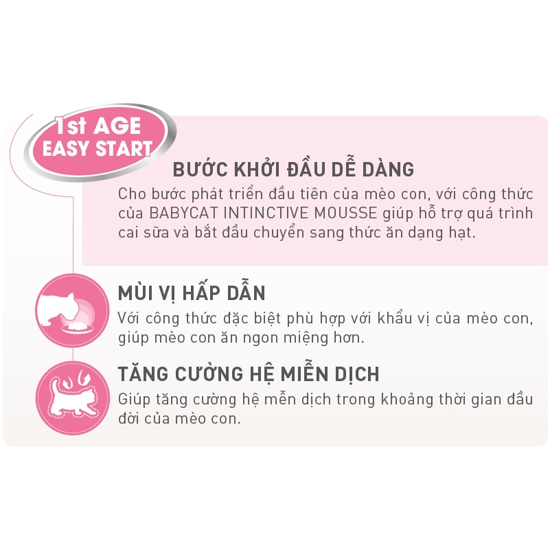 NEW DATE 11/24- BABYCAT Pate Cho Mèo Mẹ & Mèo Con Cai Sữa Tập Ăn ROYAL CANIN MOTHER & BABYCAT 195g