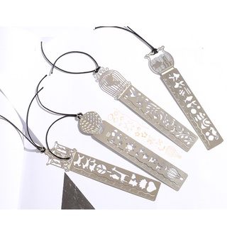 Bookmark kim loại bạc mẫu ruler