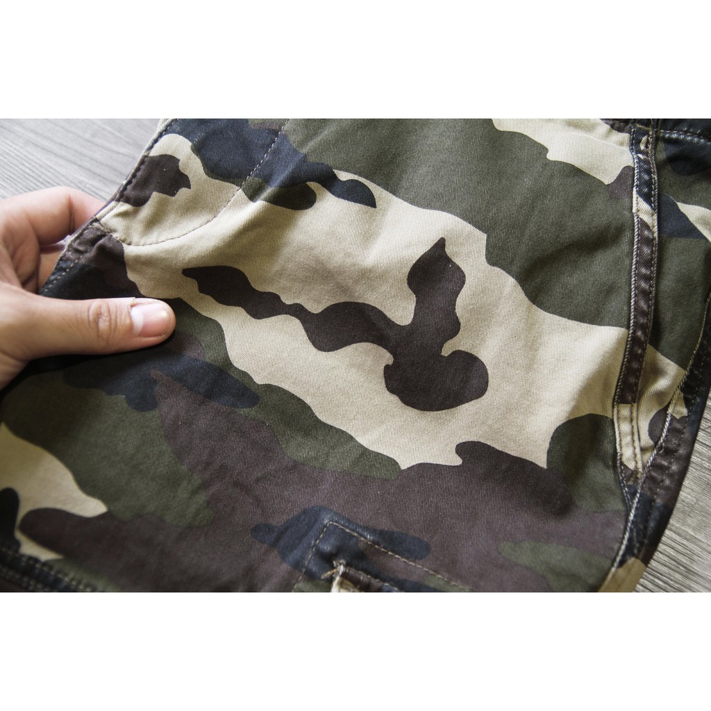 Quần Short Nam Kaki Lính Camo Mỹ Rằn Ri Express Chính Hãng Có Big Size