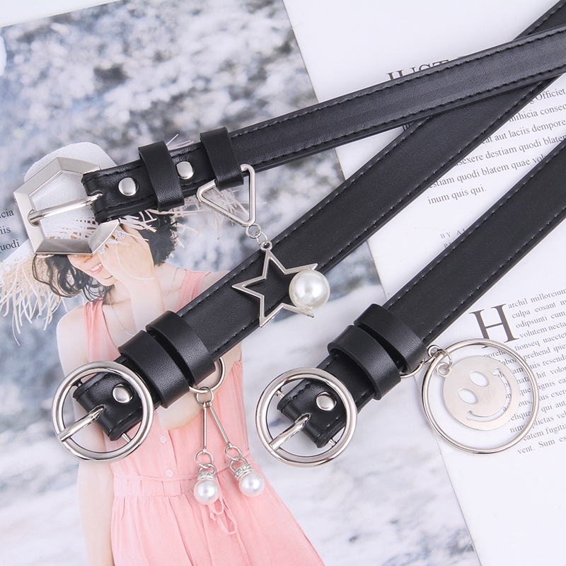 Thắt Lưng Khóa Hình Mặt Cười Đơn Giản Thời Trang Hàn Quốc Dành Cho Nữ