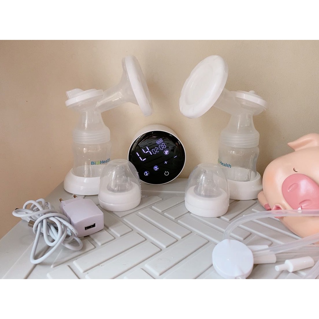 Máy hút sữa điện đôi BIOHEALTH IE BASIC pin sạc tích điện - Máy kích sữa mẹ 2 bình, 4 chế độ - Công nghệ Úc