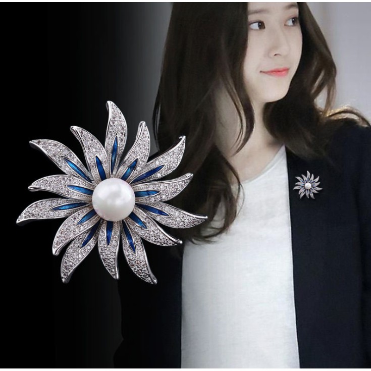 Cài áo mặt trời đính đá sang trọng GC187