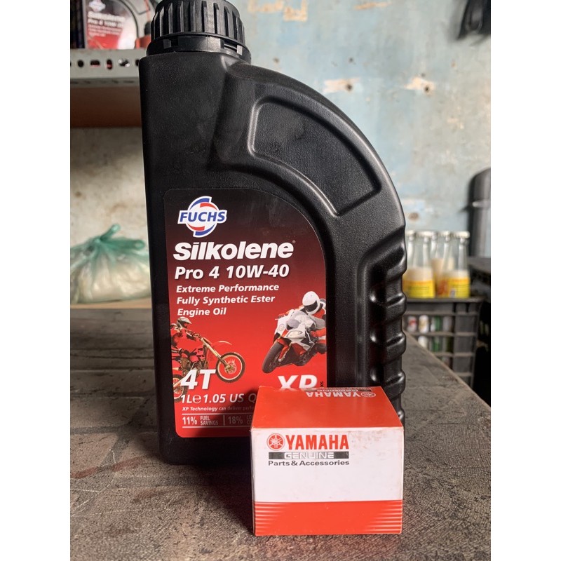 Fuchs Silkolene Pro4 10w40 ( 1lit + lọc Yamaha )