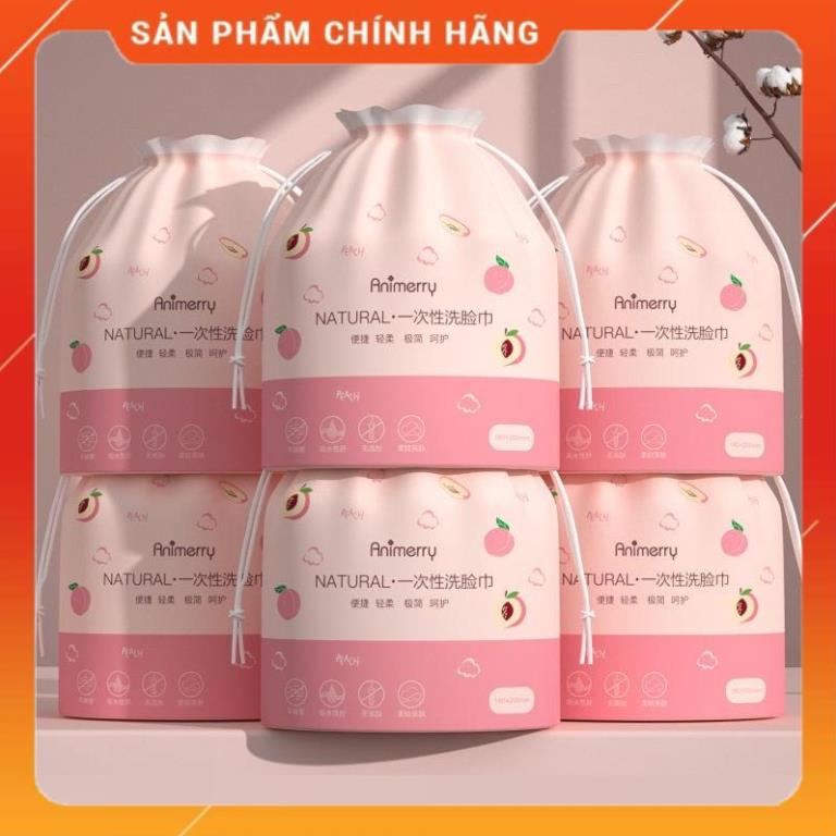 Khăn Mặt Khô Dùng 1 Lần 100% Bông Tự Nhiên - Cuộn Khăn Mặt Tẩy Trang, Lau Mặt Khô, Ướt