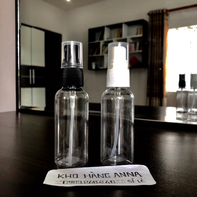 CHAI PET XỊT PHUN SƯƠNG/ XỊT GIỌT  100ML/ 70ml/ 50ML/ 30ml/ 10ml - CHAI NHỰA TRONG SUỐT ĐẦU XỊT PHUN SƯƠNG Chiết Mỹ phẩm