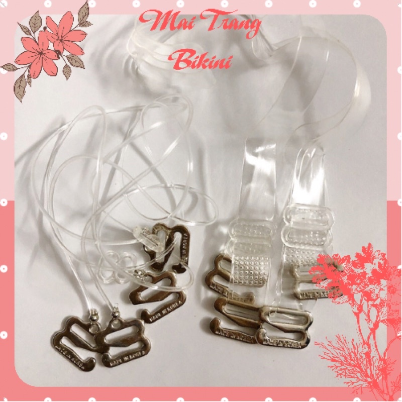 Dây Áo Ngực Trong Suốt Nhựa Dẻo Siêu Dai Sợi Bún/Sợi Dẹt – (Pk01)