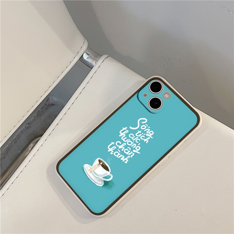 Ốp lưng iPhone viền tách café cho ip 7 Plus/8Plus/XR/XS Max/11/X