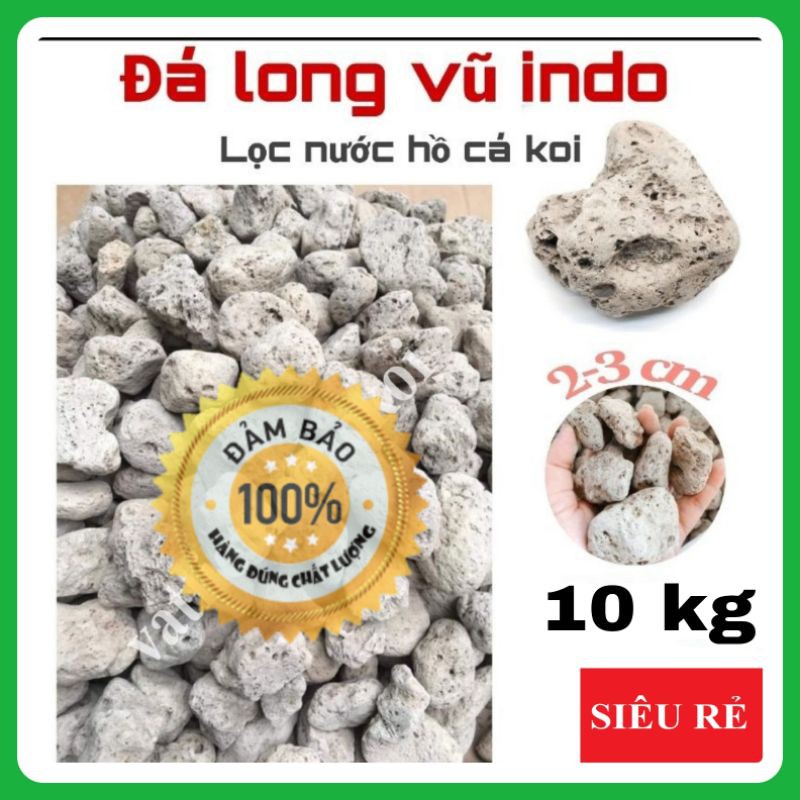đá lông vũ indo 10kg, nham thạch trắng 2-3 và 2-4 - vật liệu lọc